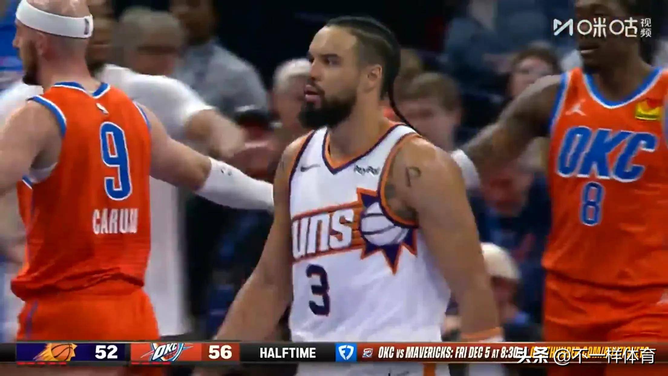 魔术轻取雷霆,布克统治全场 魔术轻取雷霆,布克统治全场